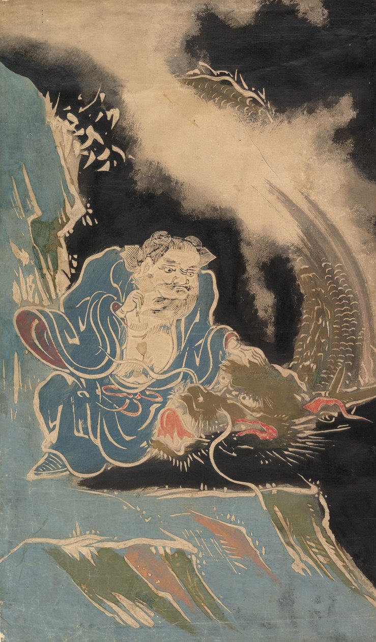 Daoist Immortal with Dragon, pravděpodobně 19. století. od Unbekannt