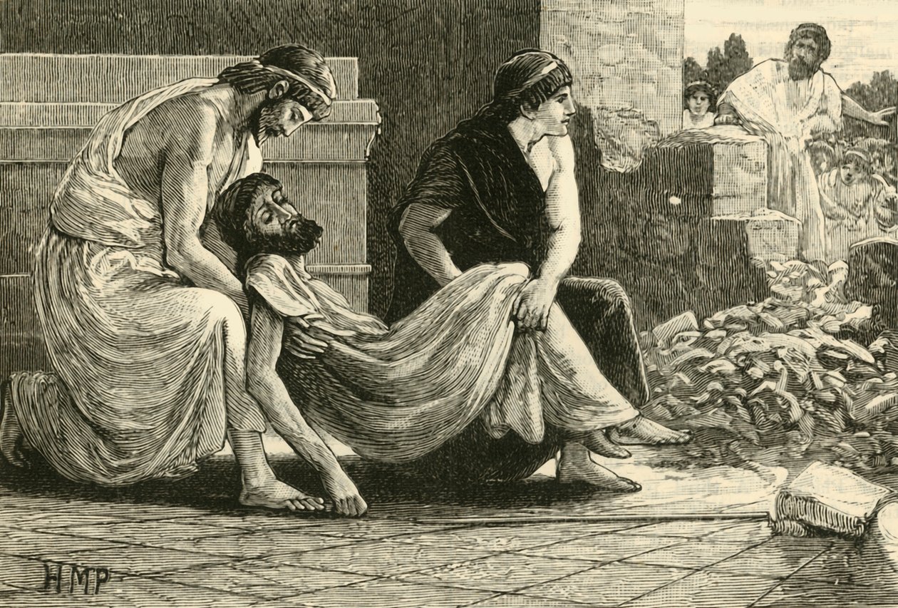 Smrt Pausanias, 1890. od Unbekannt