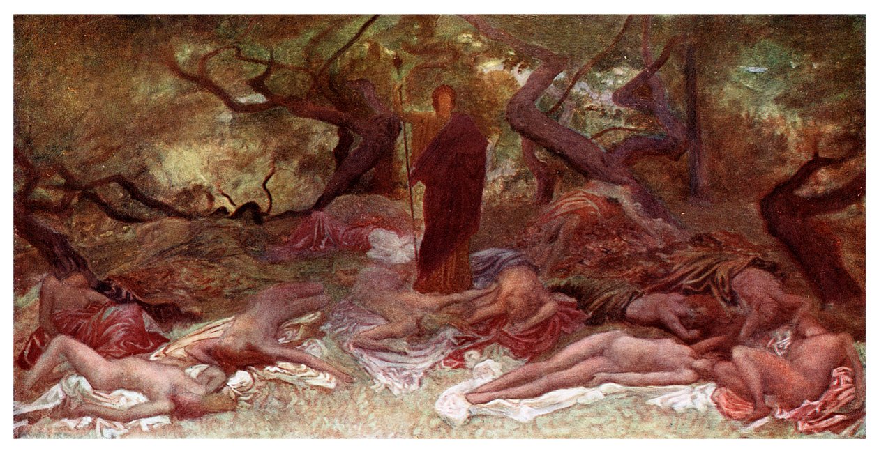 Dionýsos a Maenads, 1901 od Unbekannt