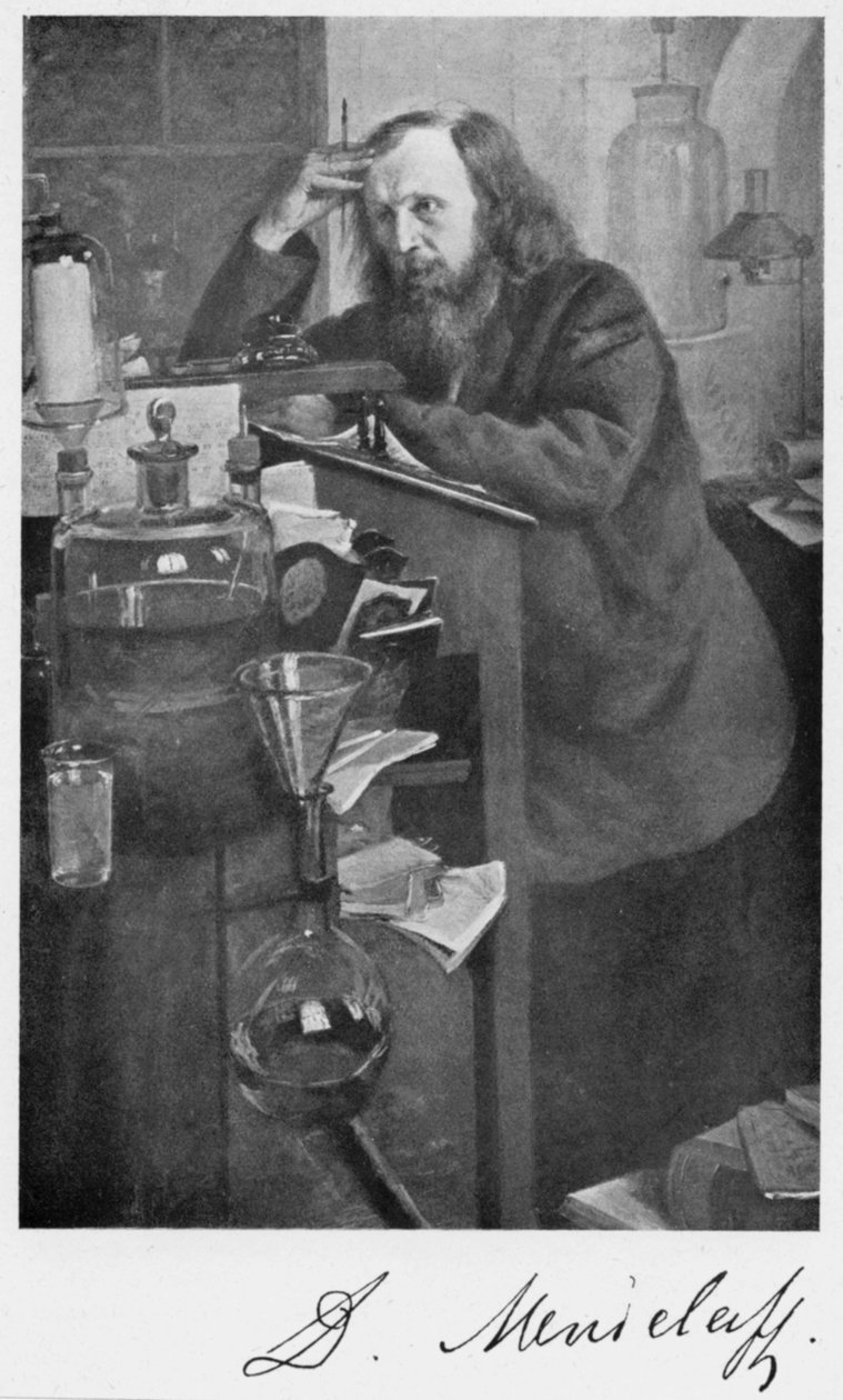 Dmitri Ivanovič Mendělejev 1834-1907, ruský chemik, c1900 od Unbekannt