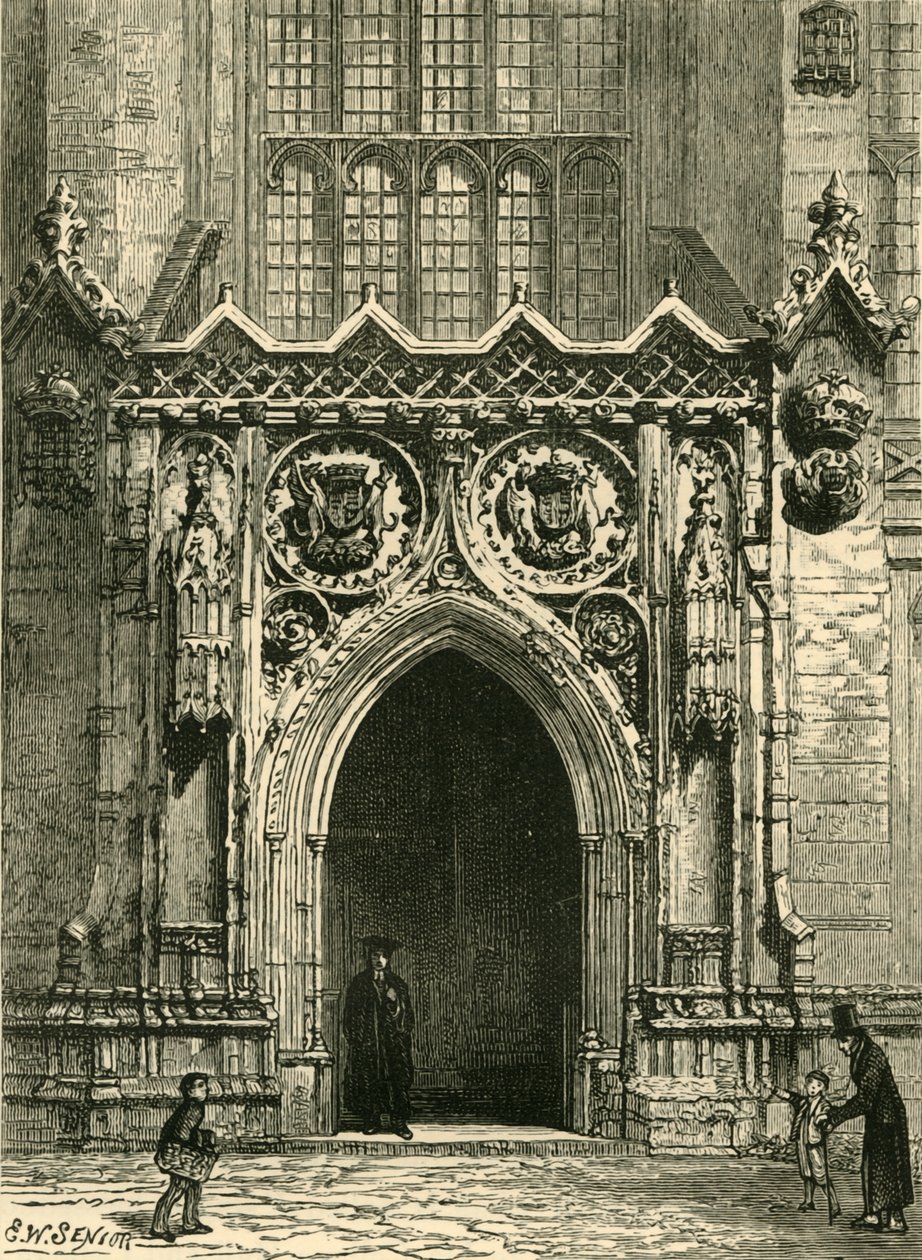 Doorway of Kings College Chapel, 1898. od Unbekannt