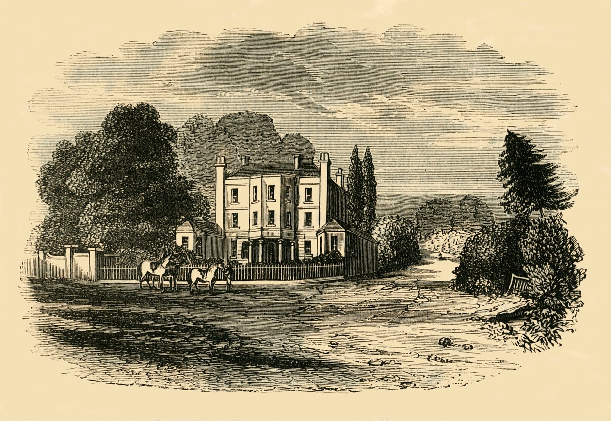 Dr. Glennies Academy, Dulwich Grove, v roce 1820, c1878. od Unbekannt