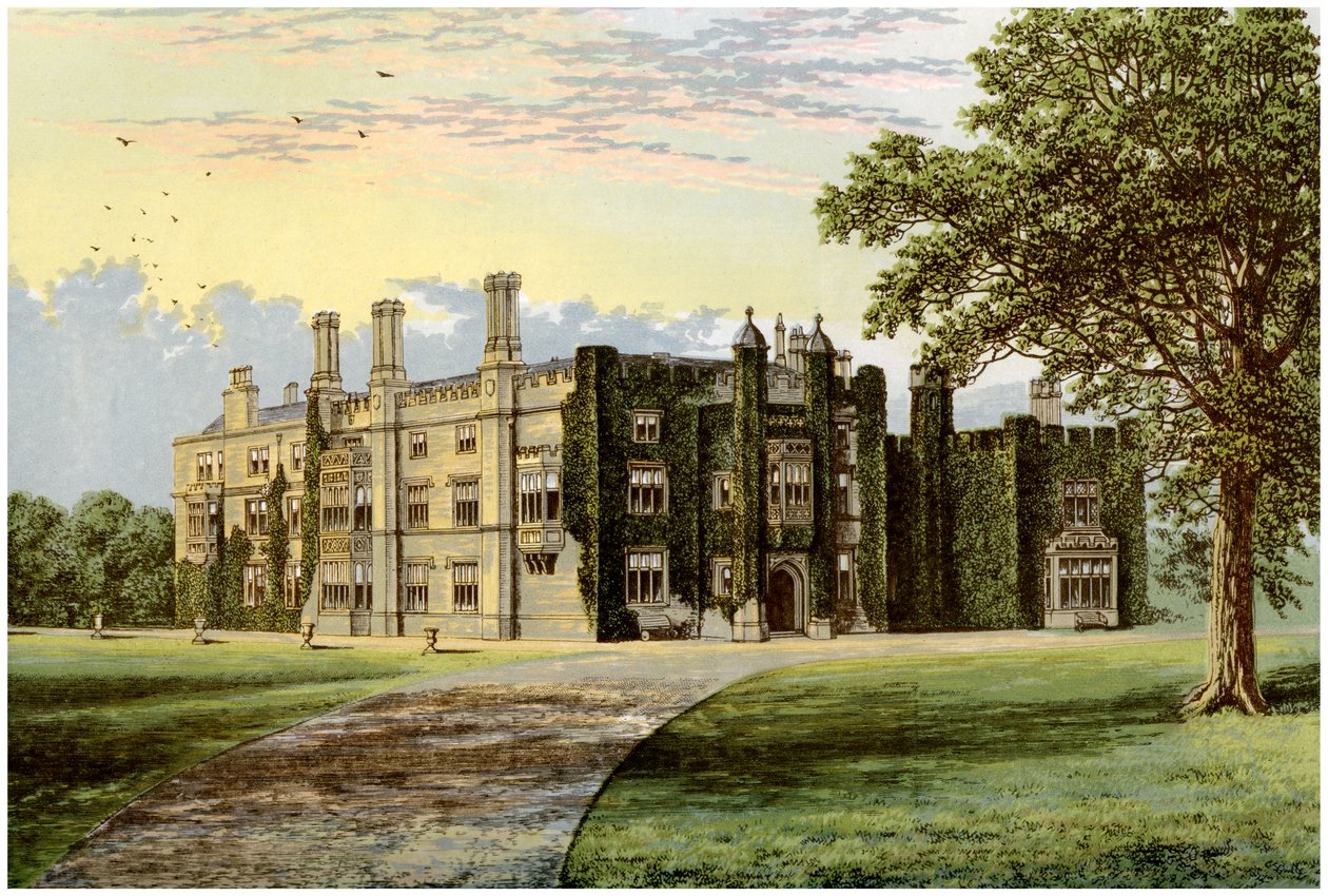 Drakelowe Hall, Derbyshire, domov Baronet Gresley, c1880 od Unbekannt