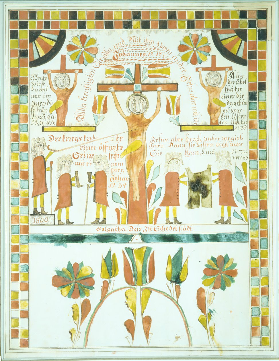Kresba Ukřižování, 1800. od Unbekannt