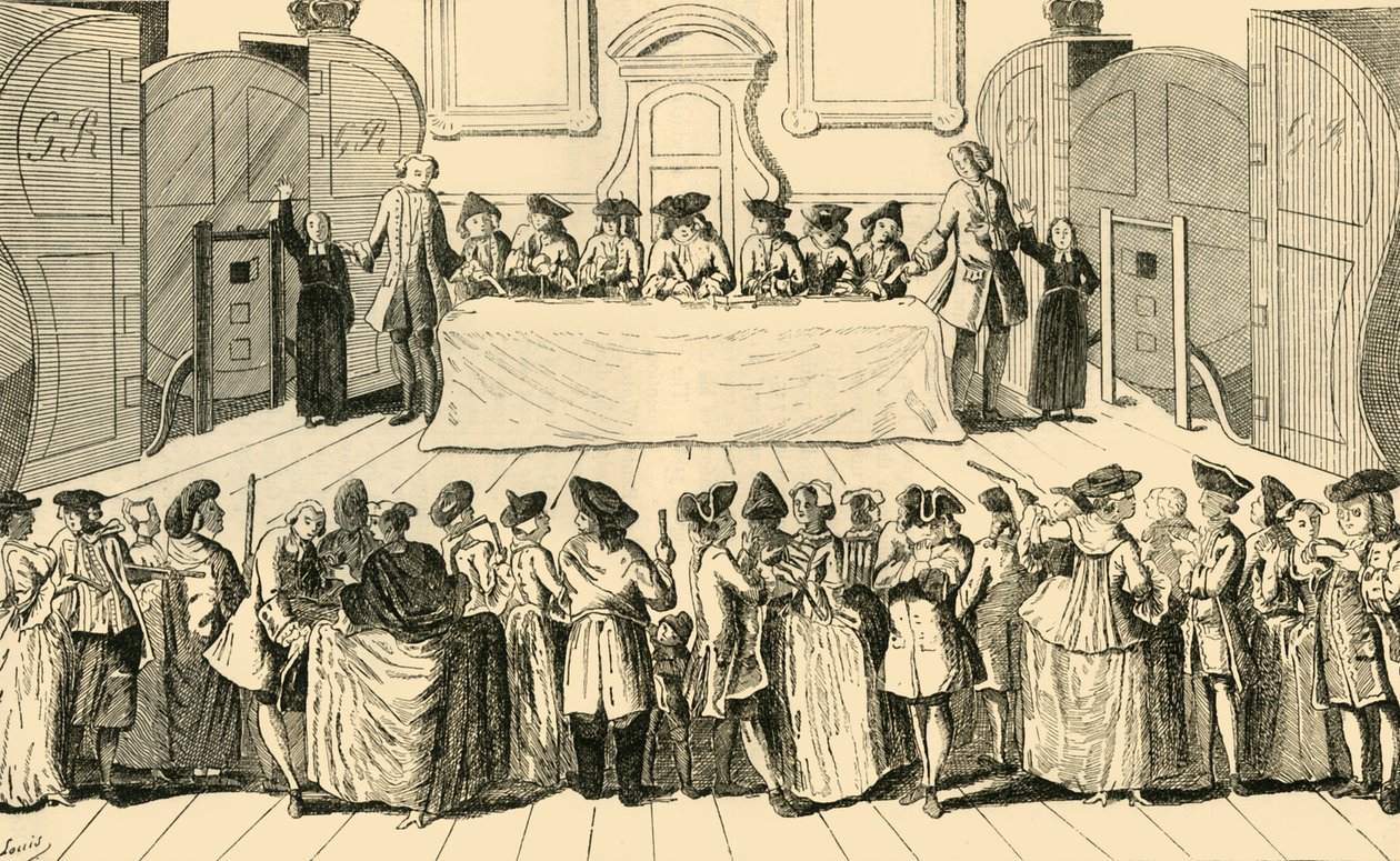 Drawing the State Lottery at Guildhall, 1751, c1872. od Unbekannt