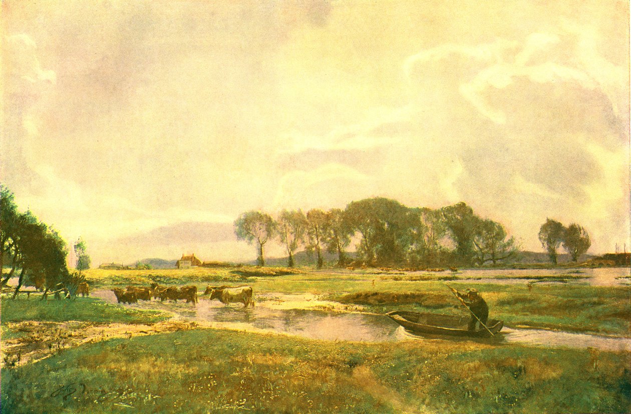 Driving The Cows, Hampshire, 1892, c1902. od Unbekannt