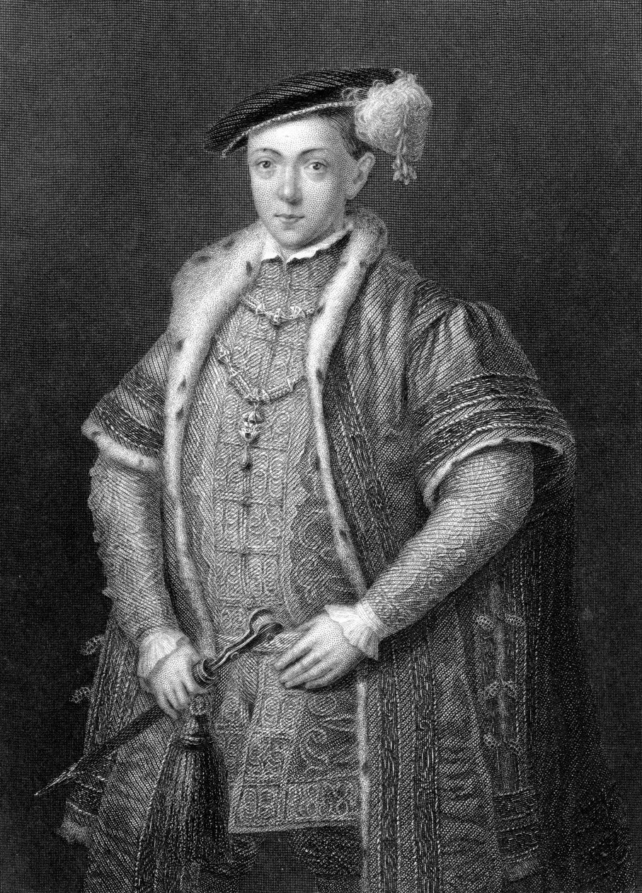 Edward VI., anglický král, 19. století od Unbekannt