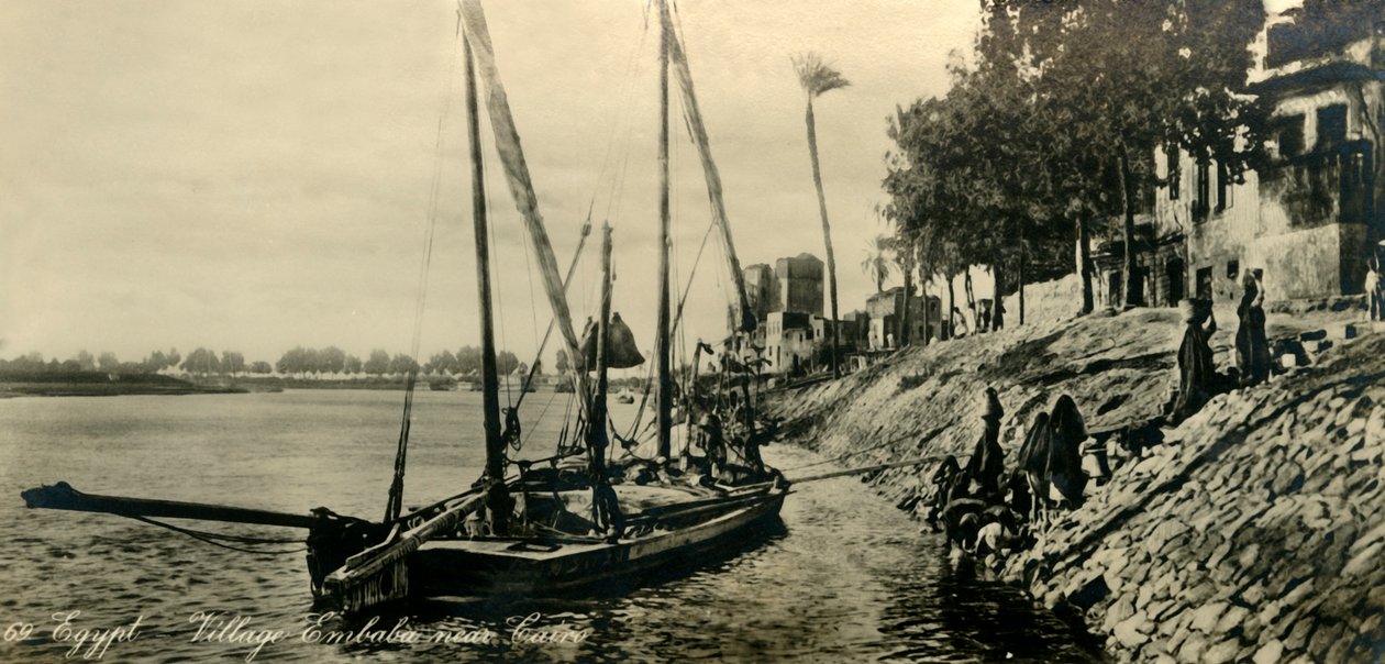 Egypt – vesnice Embaba poblíž Káhiry, c1918-c1939. od Unbekannt