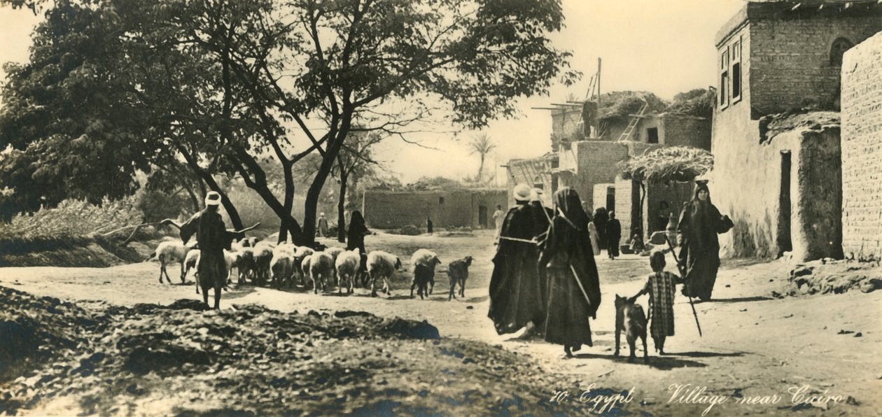 Egypt – vesnice poblíž Káhiry, c1918-c1939. od Unbekannt