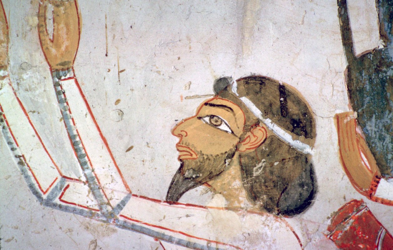 Egyptská nástěnná malba semitského vyslance od Unbekannt