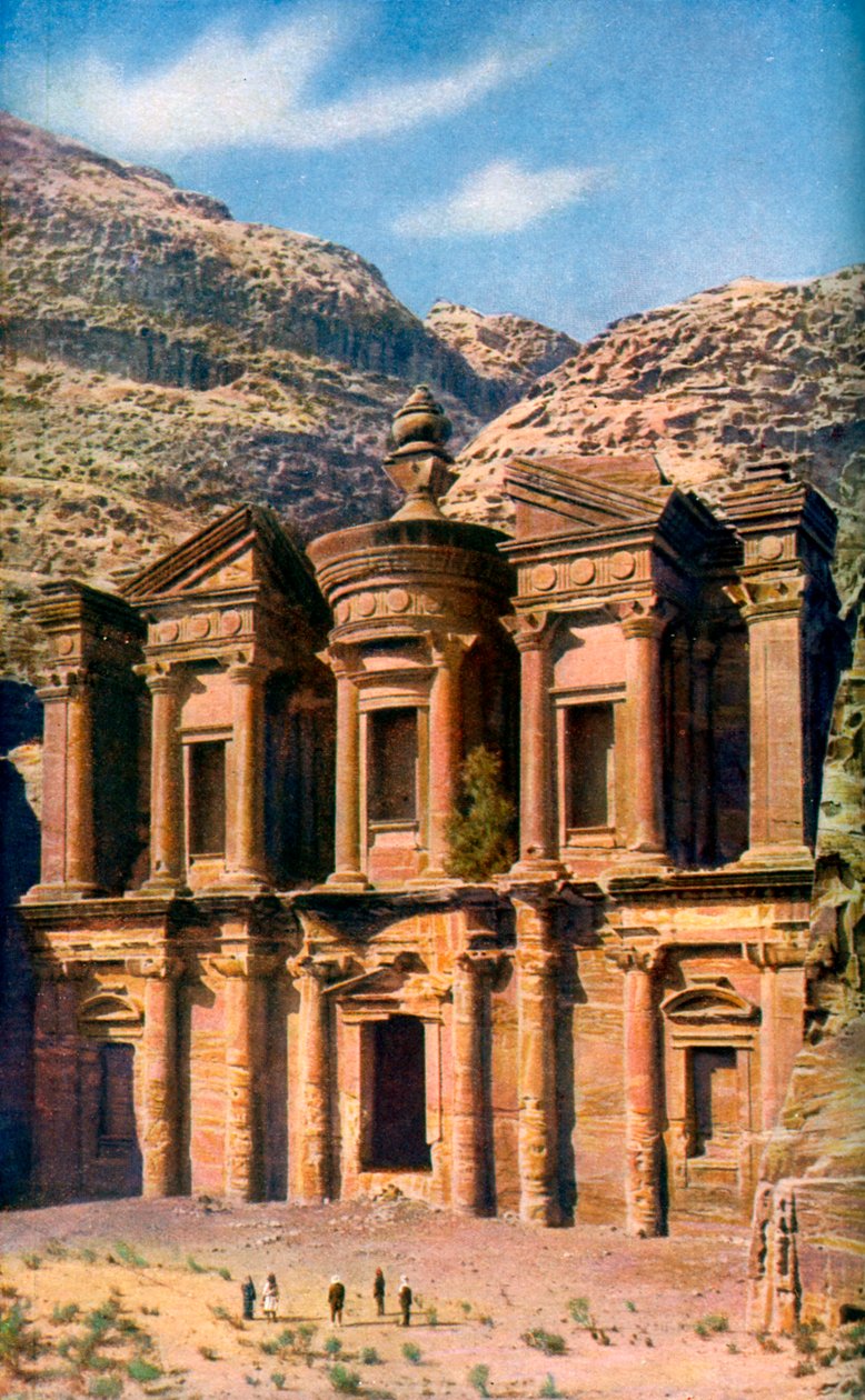 Klášter El Deir, Petra, Jordánsko, c1924 od Unbekannt