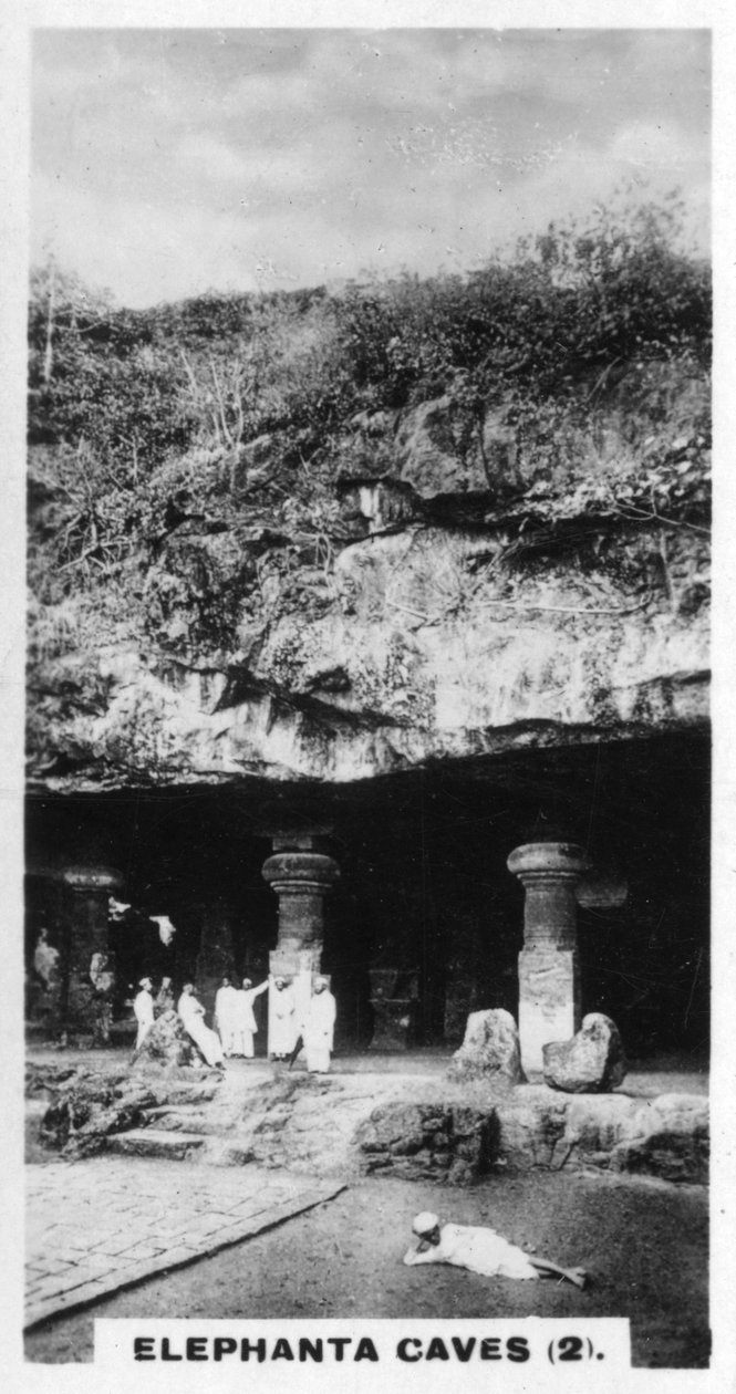Elephanta Caves, Bombay, Indie, c1925 od Unbekannt