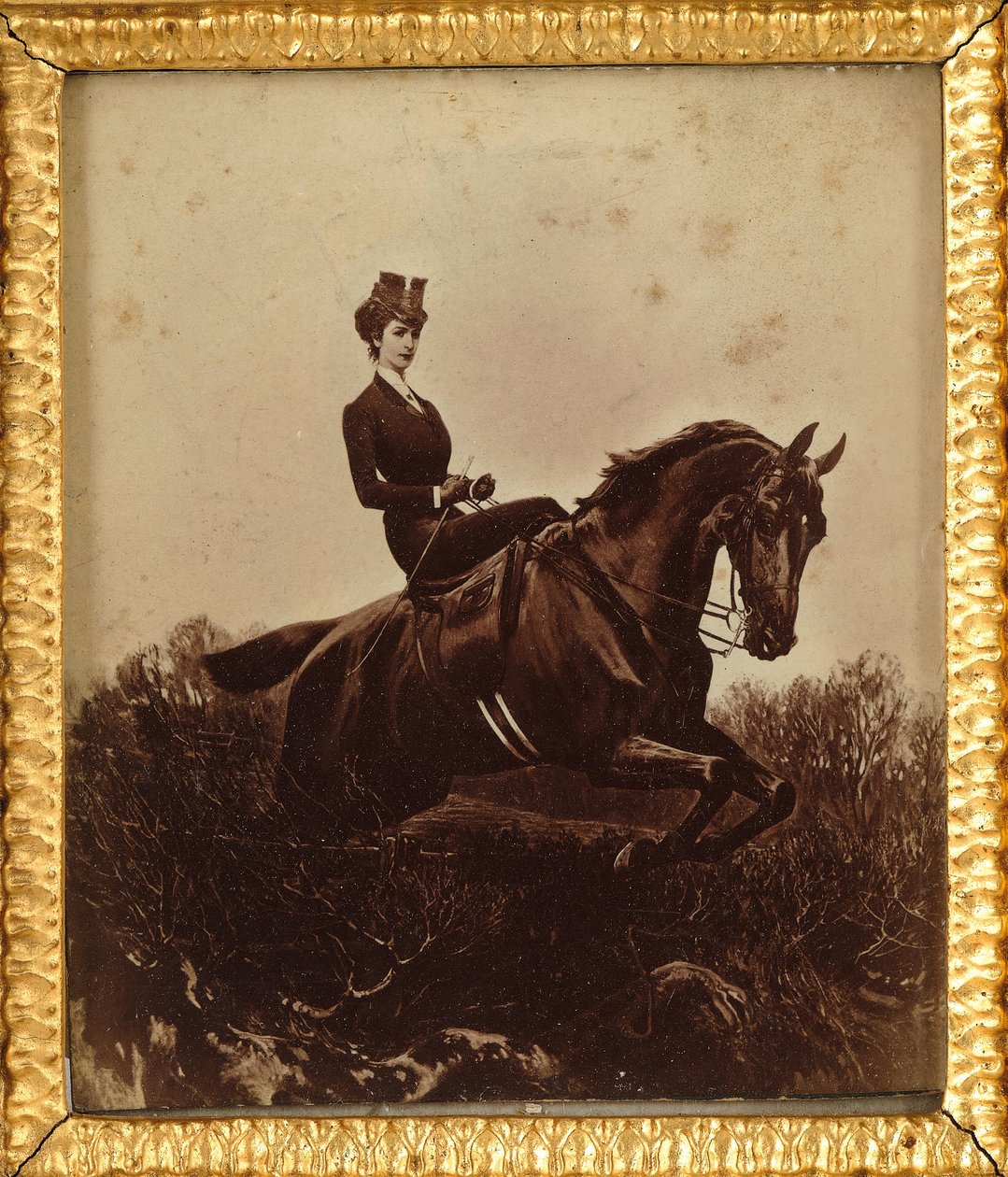 Císařovna Alžběta na koni, c. 1890. od Unbekannt
