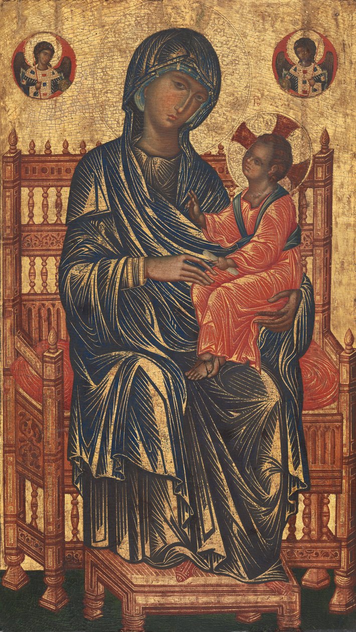 Intronizovaná Madona s dítětem, c. 12501275. od Unbekannt
