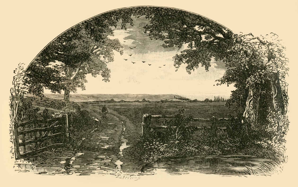 Vchod do Sedgemoor z Chedzoy, 1898. od Unbekannt
