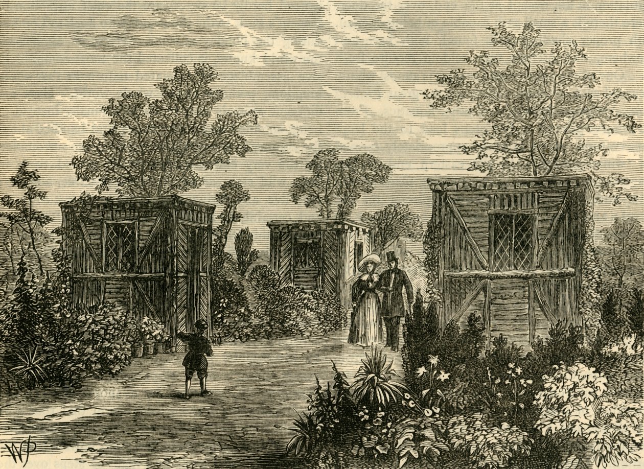 Vstup do zoologické zahrady v roce 1840, c1876. od Unbekannt