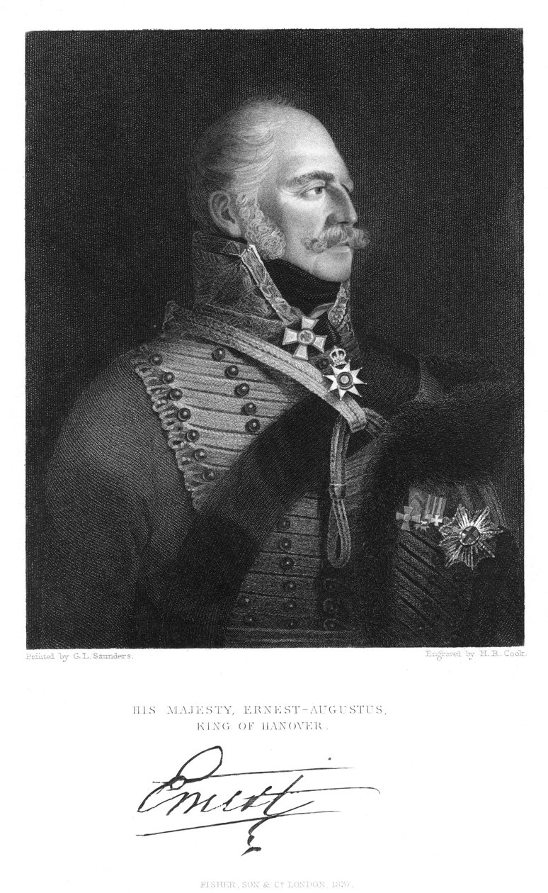 Ernest Augustus, král Hannoveru, 1837 od Unbekannt