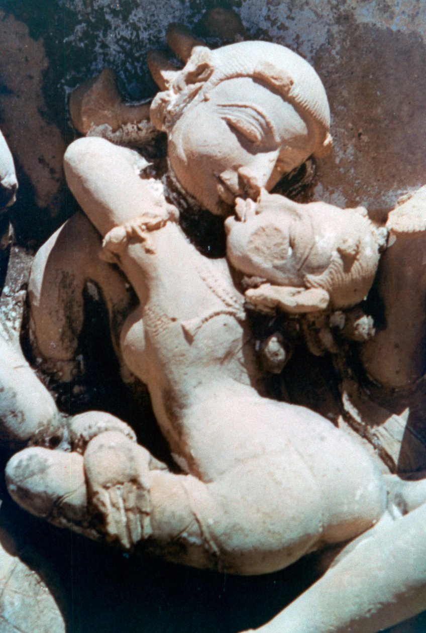 Erotická socha, Khajuraho, Indie. c950-1050. 20. století od Unbekannt