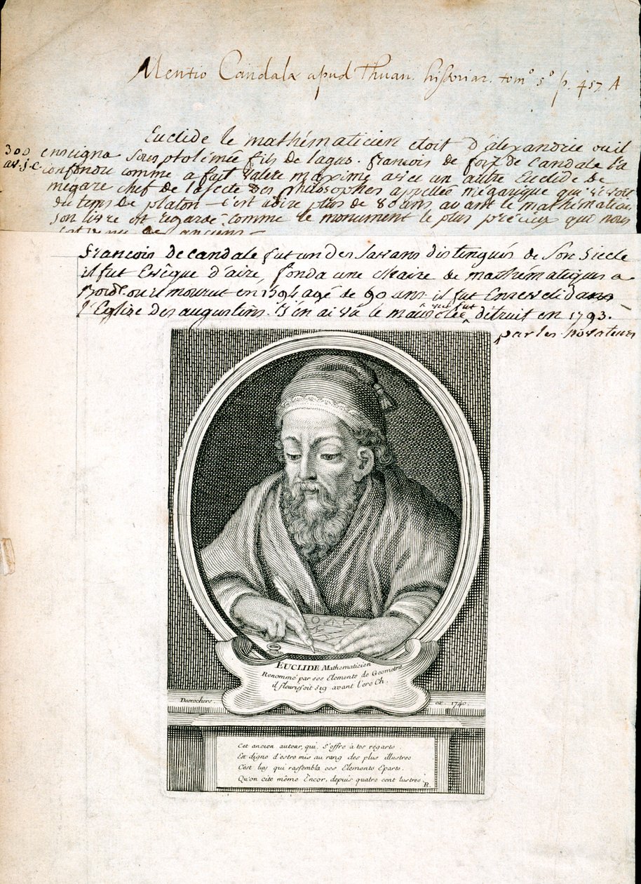 Euclid, řecký matematik, 1740 od Unbekannt
