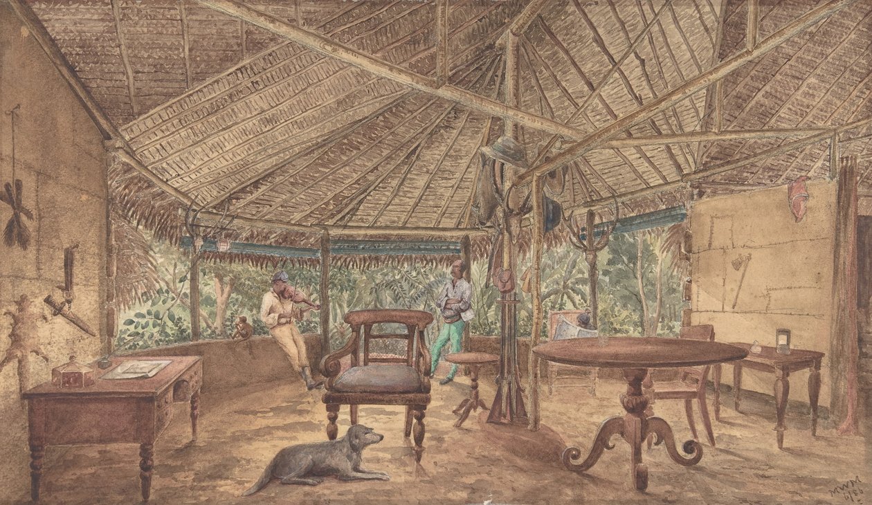 Evropští muži v africké džungli, 1886. od Unbekannt