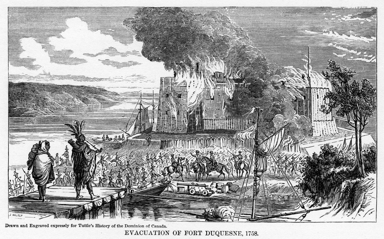 Evakuace Fort Duquesne, 1758, 1877 od Unbekannt