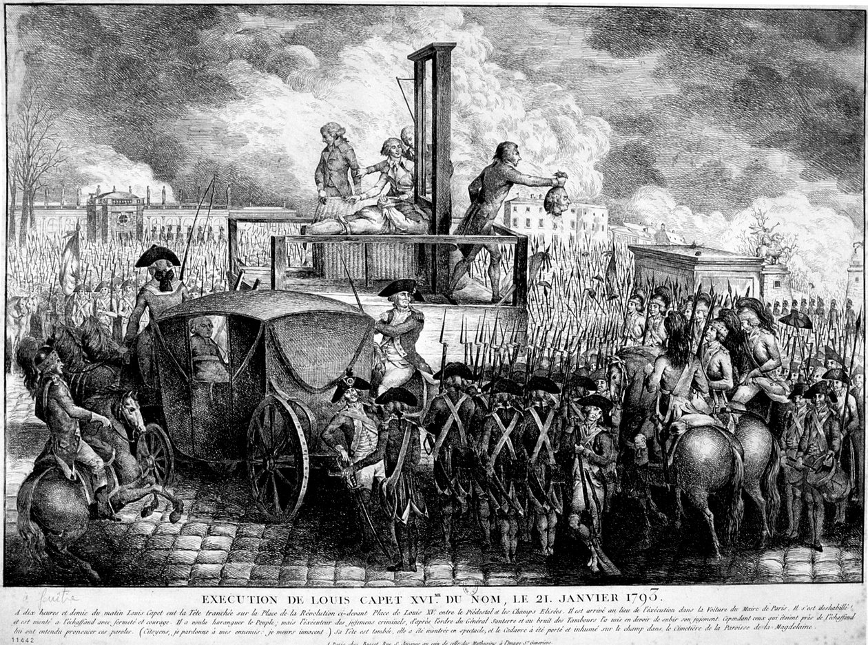 Poprava Ludvíka XVI., 1793 od Unbekannt