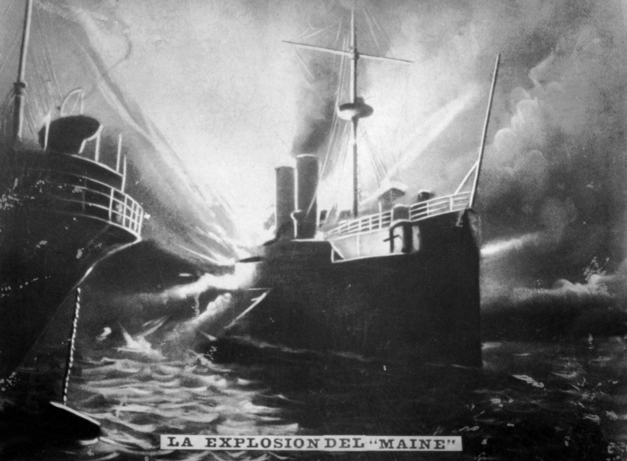 Exploze na SS Maine, 1898, c1910 od Unbekannt