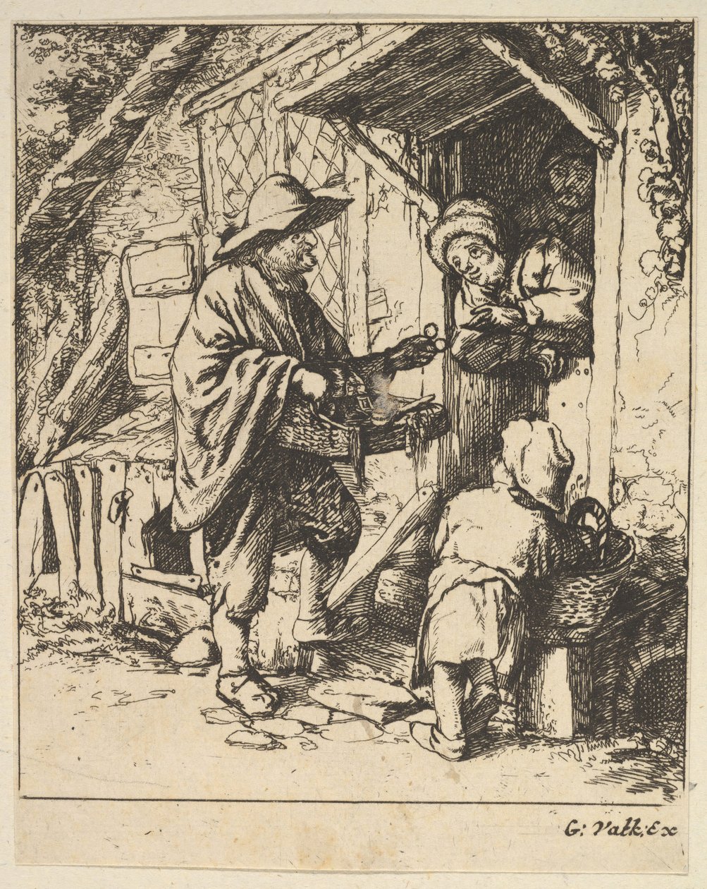 Obchodník s brýlemi, 1610-85. od Unbekannt