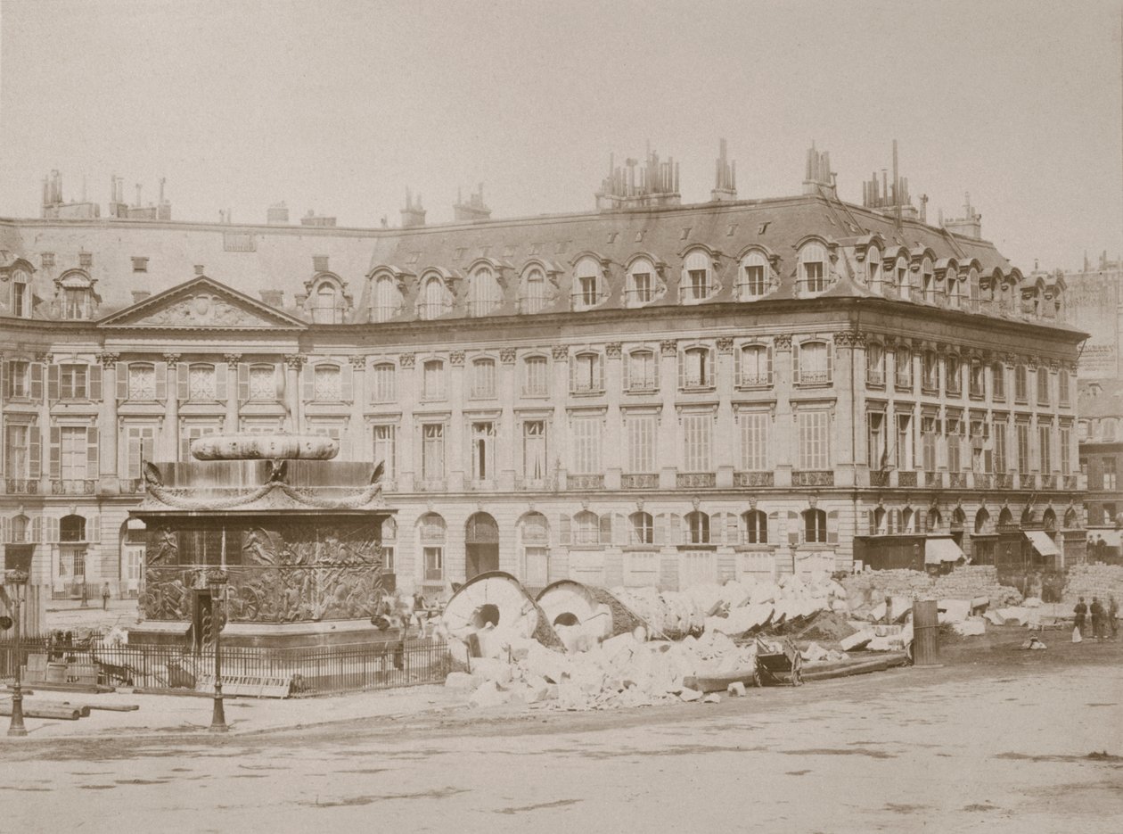 Padlý sloup, Place Vendome, Paříž, 1871 od Unbekannt