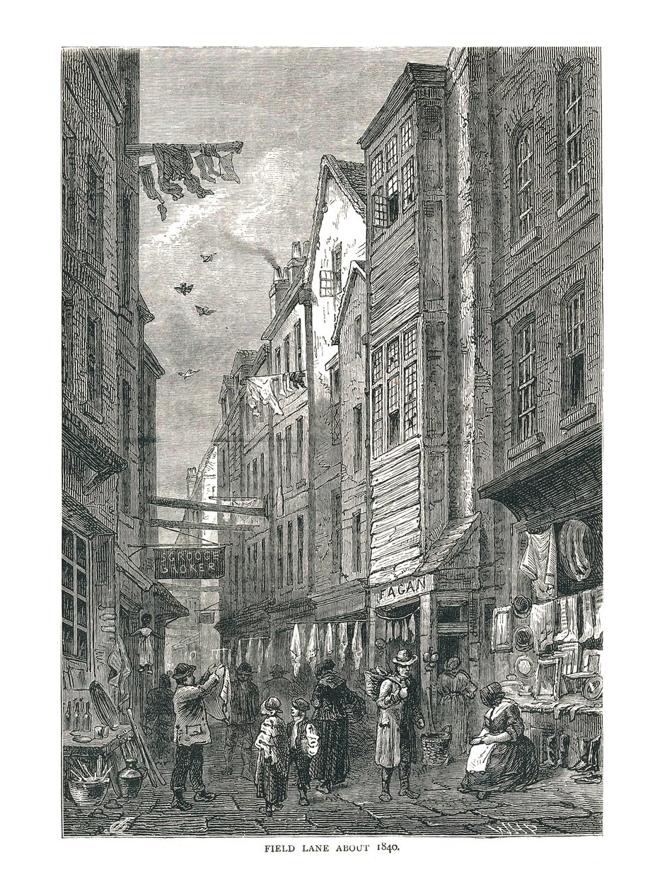 Field Lane kolem roku 1840 od Unbekannt