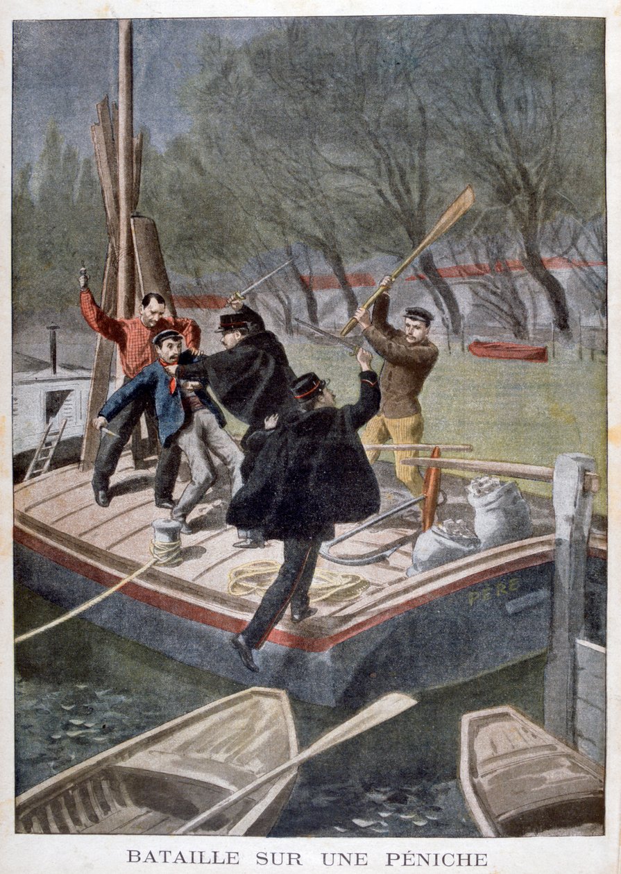 Boj na člunu, 1902 od Unbekannt
