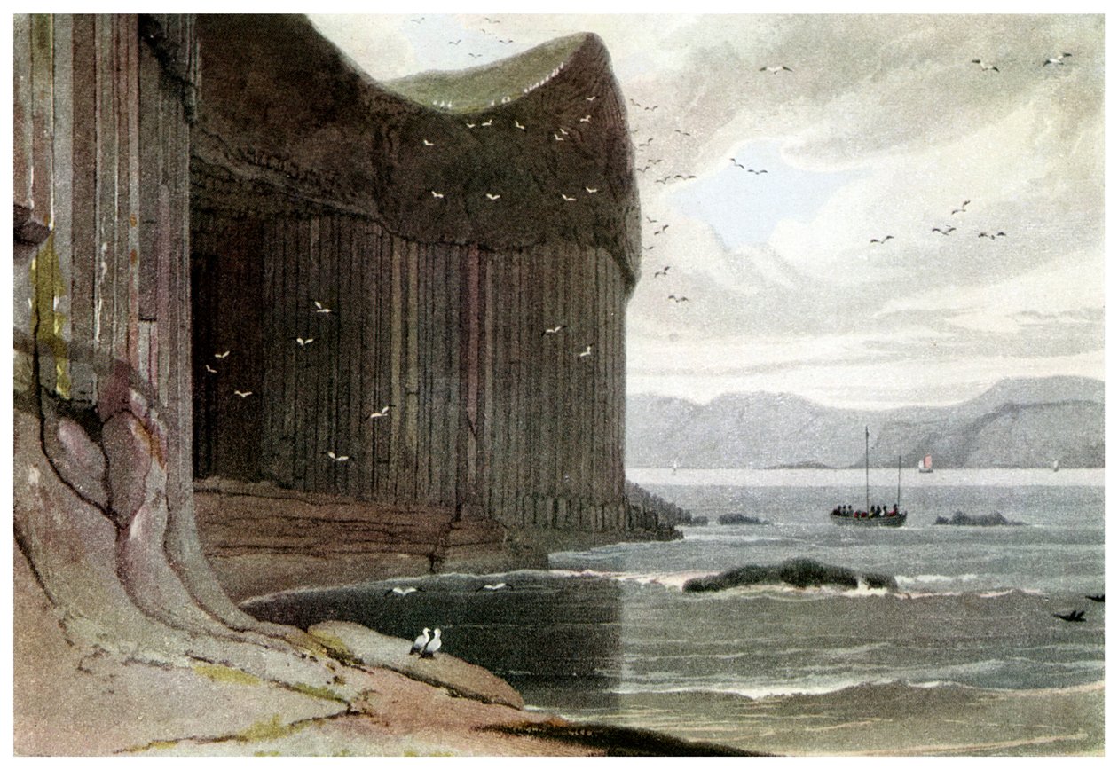 Jeskyně Fingals, Staffa, Vnější Hebridy, Skotsko. 1814 1956 od Unbekannt