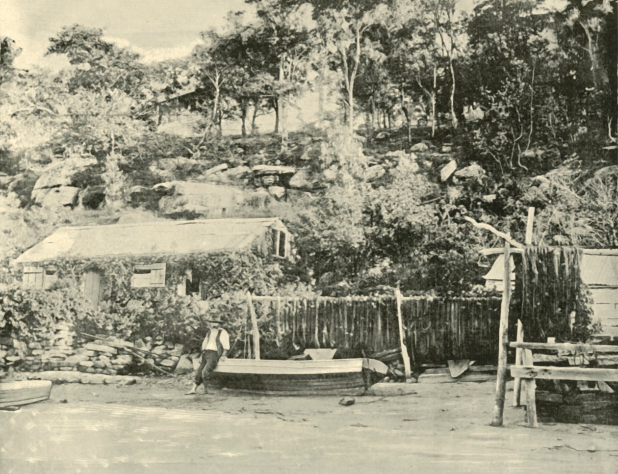 Fishermans Hut, Como., 1901. od Unbekannt
