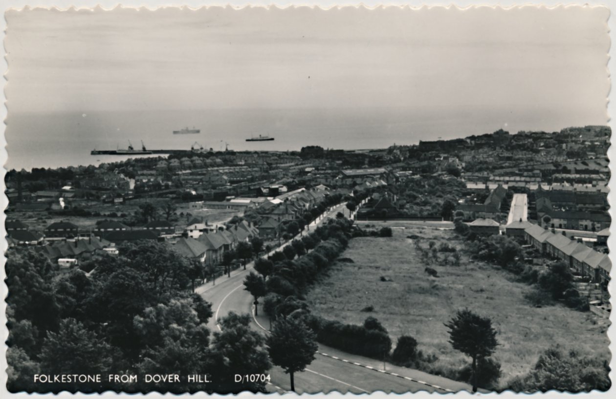 Folkestone z Dover Hill, konec 19. a začátek 20. století od Unbekannt