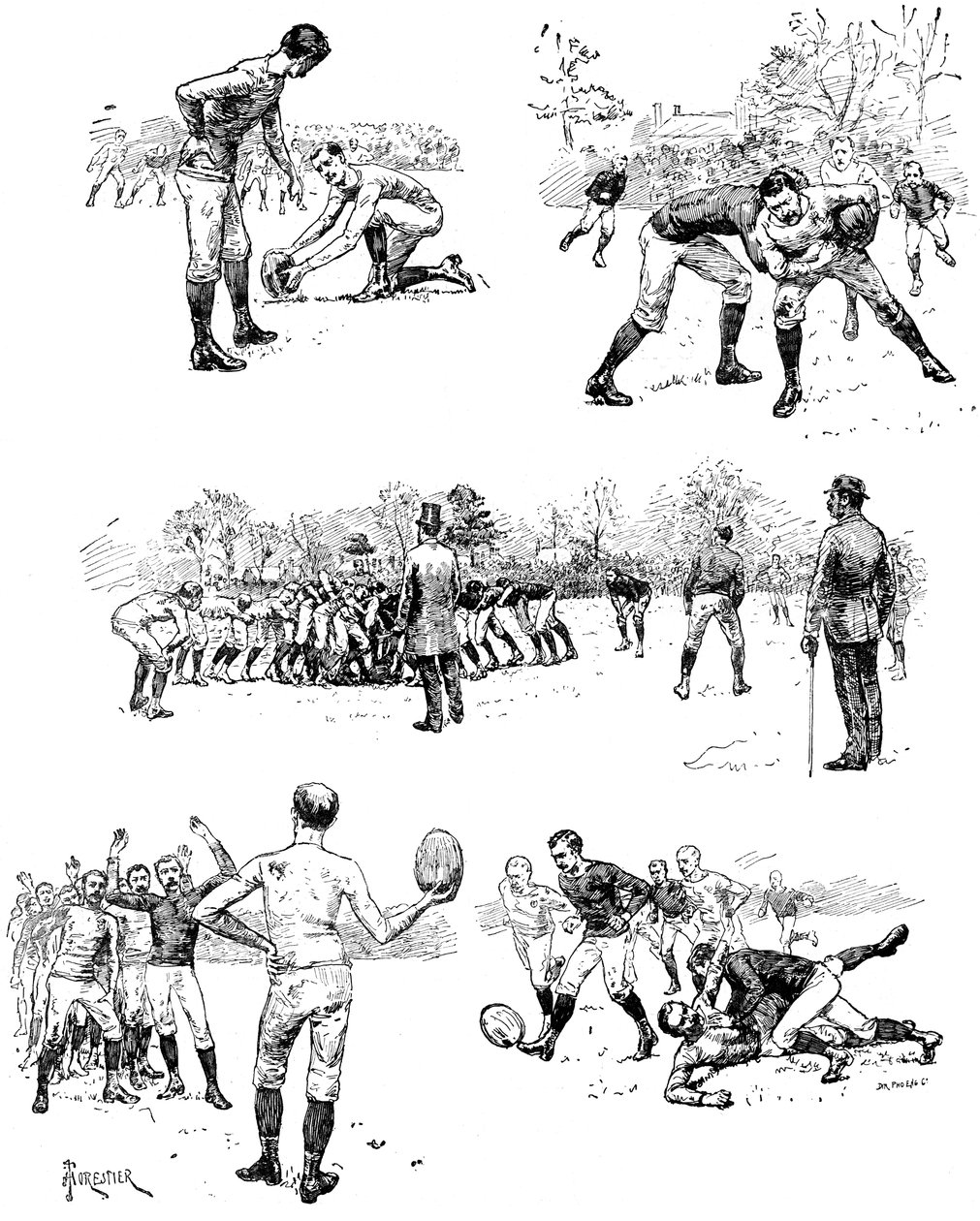 Fotbalové skici, 1887 od Unbekannt