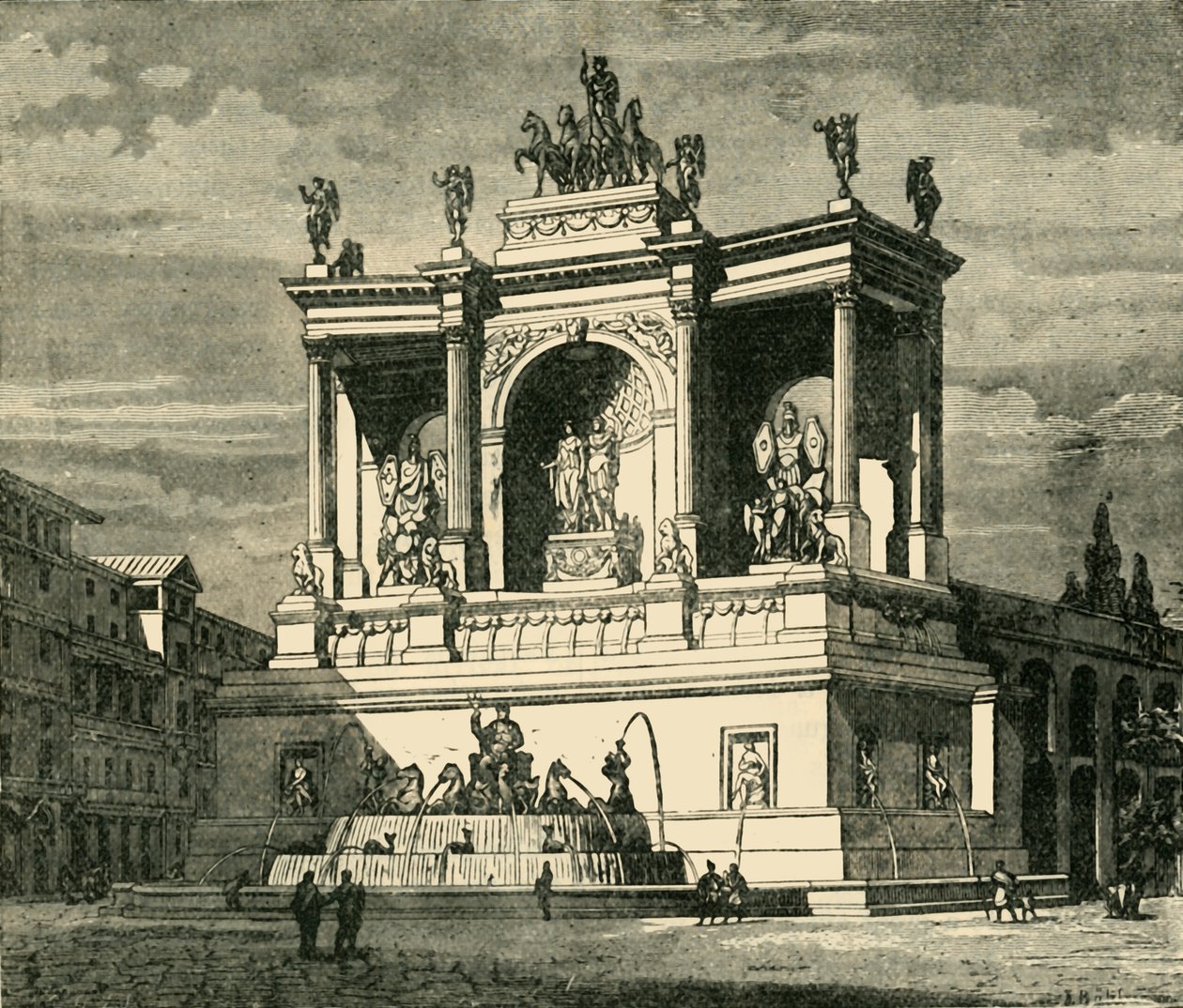 Fontána Alexandra Severa, Řím, 1890. od Unbekannt