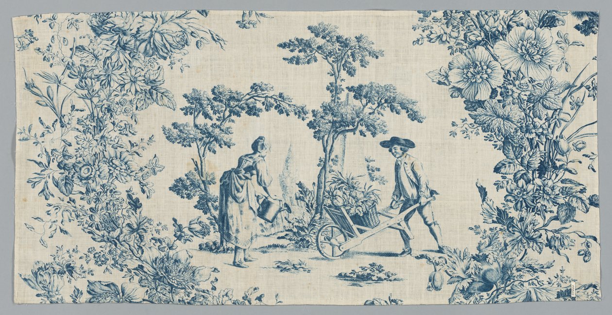 Fragment tištěné bavlny, c. 1785. od Unbekannt