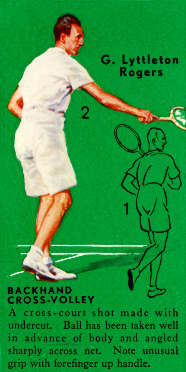 G. Lyttleton Rogers - Backhand Cross-volley, c1935. od Unbekannt