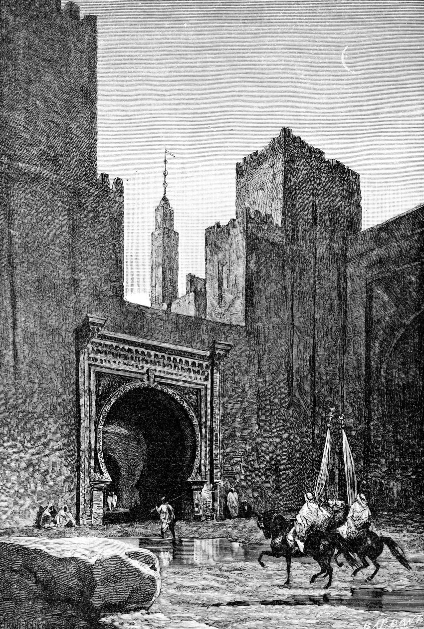 Brána do kasbah, Fez, Maroko, 1895 od Unbekannt
