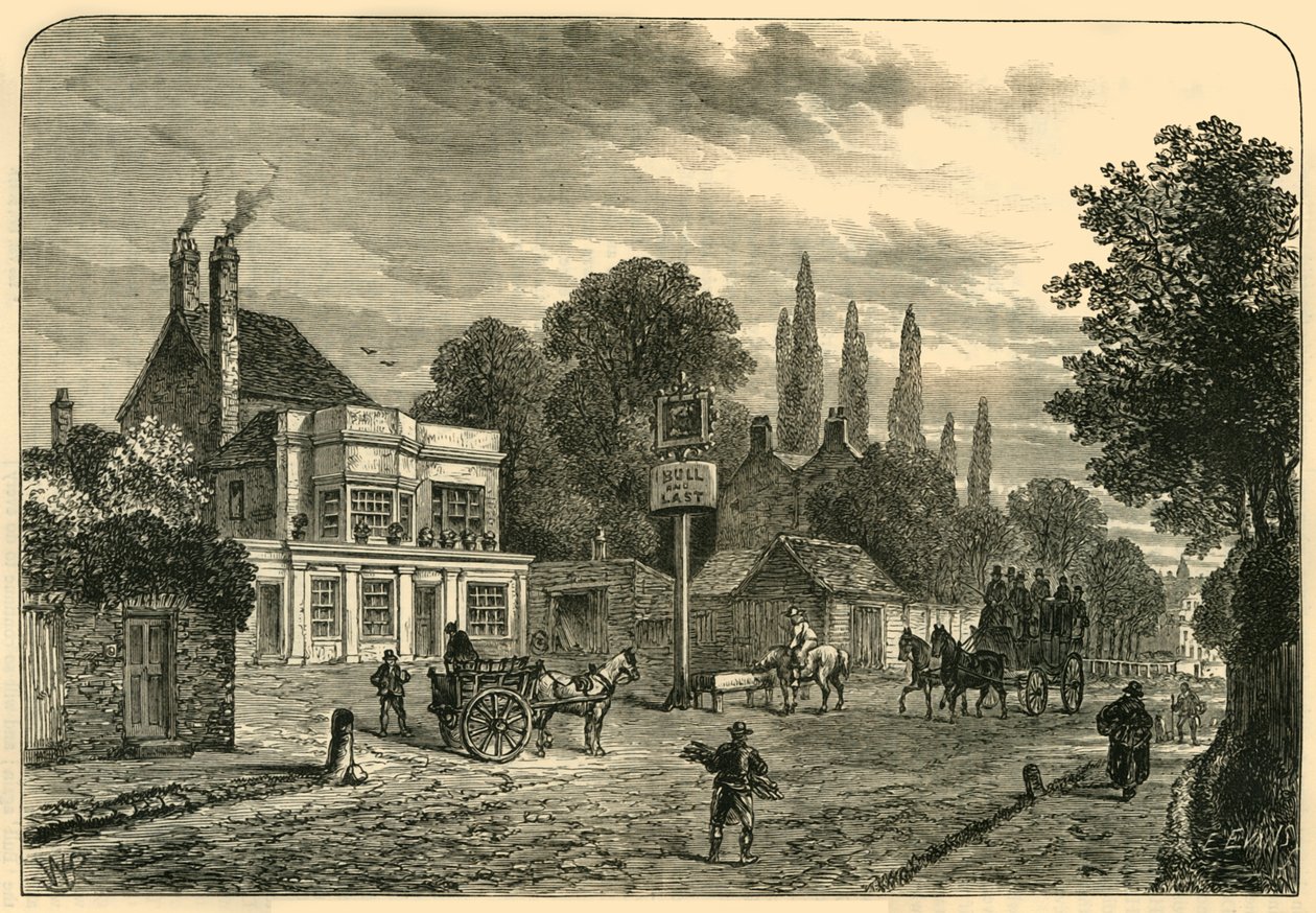 Celkový pohled na Staré Kentish Town, 1820, c1876. od Unbekannt