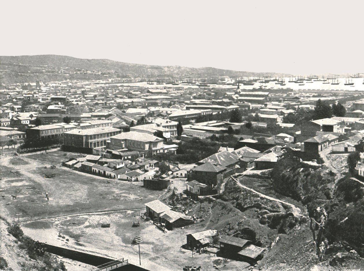 Celkový pohled na město, Valparaiso, Chile, 1895. od Unbekannt