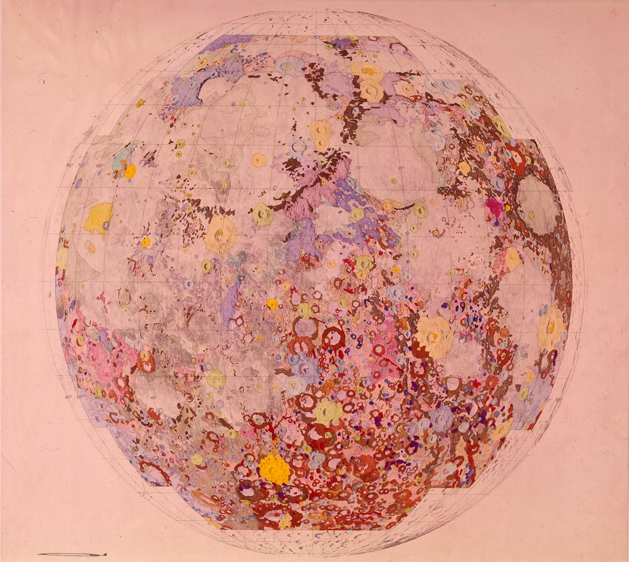 Geologická mapa Měsíce, 1967 od Unbekannt