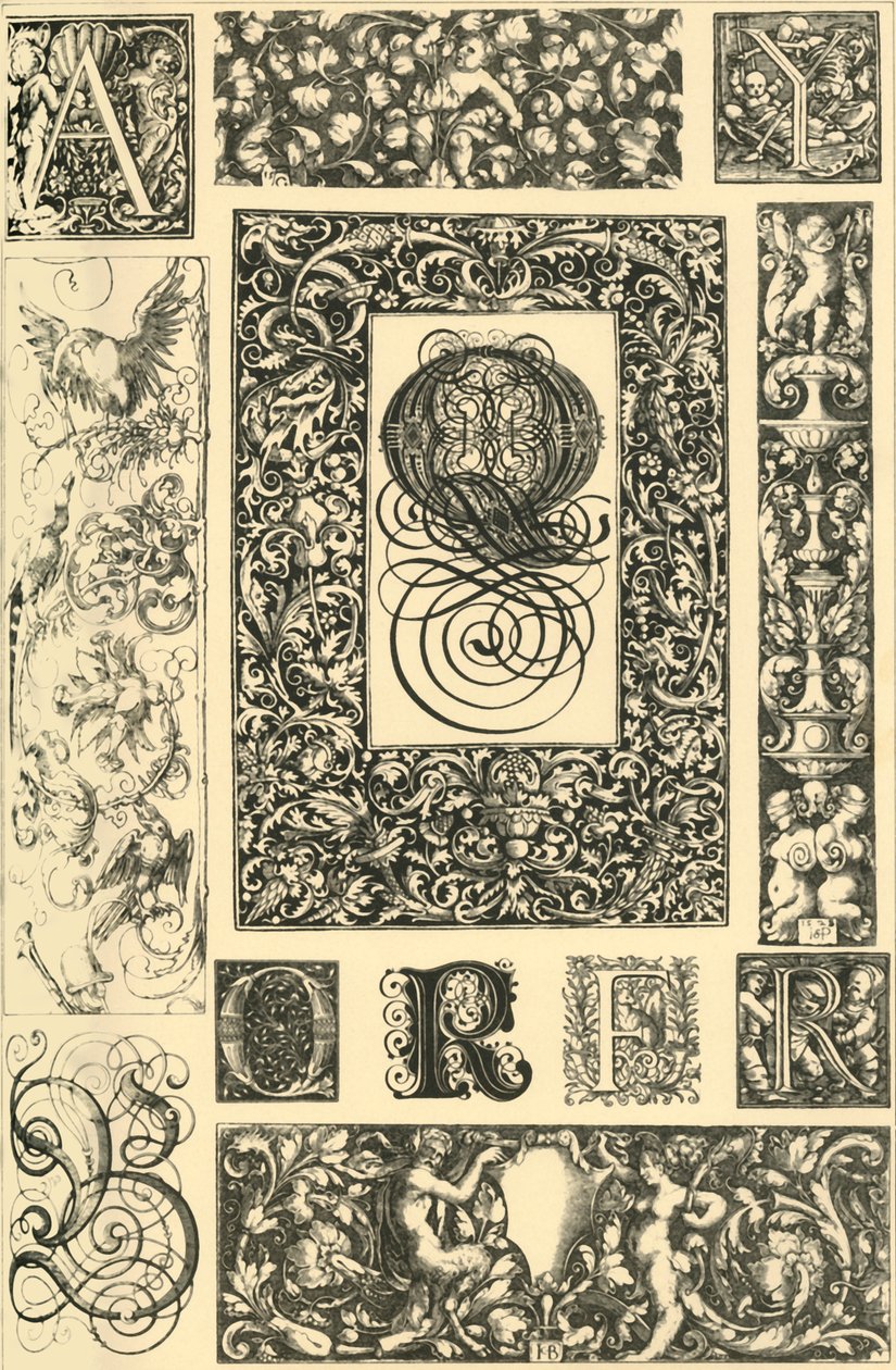 Německé renesanční typografické ornamenty, 1898. od Unbekannt
