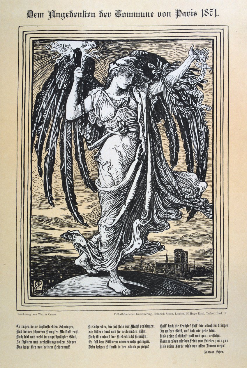 Německá alegorie Pařížské komuny, 1871. od Unbekannt