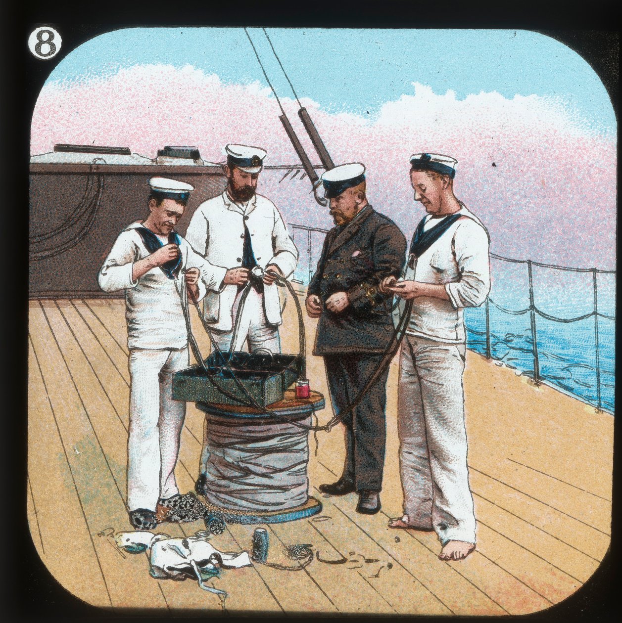 Příprava elektrického světla -- H.M.S. Edinburgh, 1900. od Unbekannt