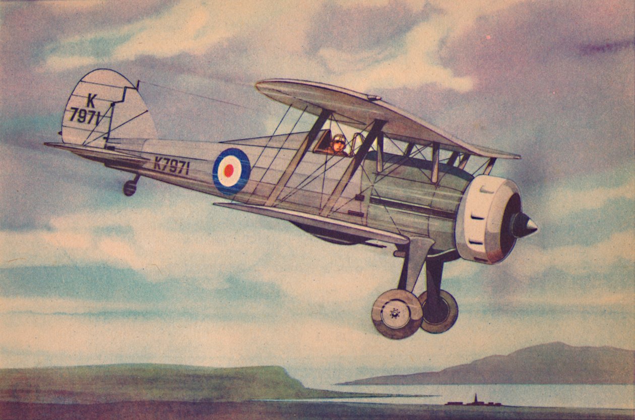 Stíhací dvouplošník Gloster Gladiator, c1944. od Unbekannt