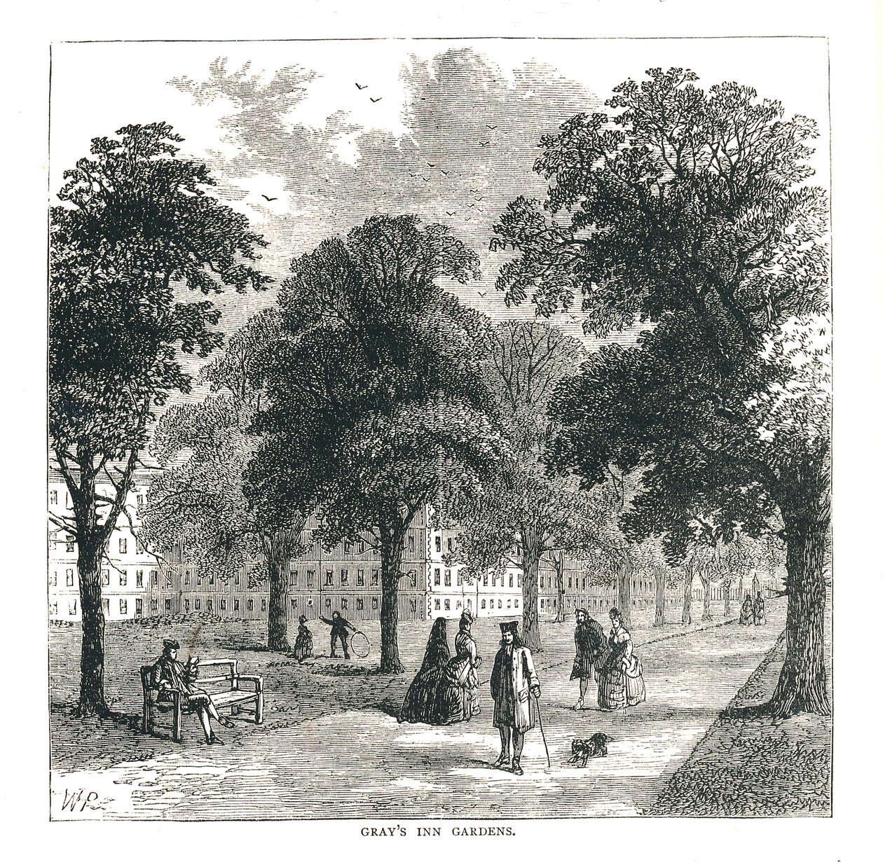 Grays Inn Gardens, 1878 od Unbekannt