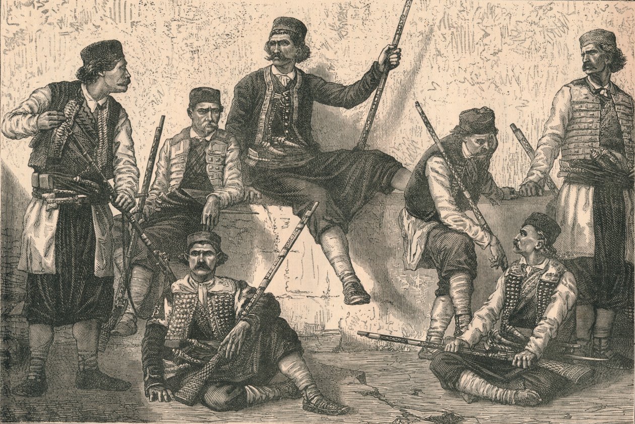 Skupina Černohorců, c1879. od Unbekannt