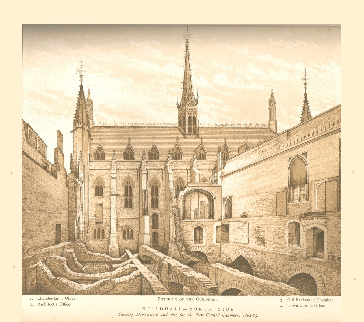Guildhall North Side, 1882-83, 1886 od Unbekannt