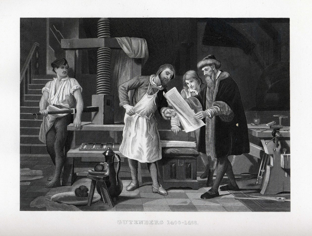 Gutenberg 1400-1468, 1882 od Unbekannt